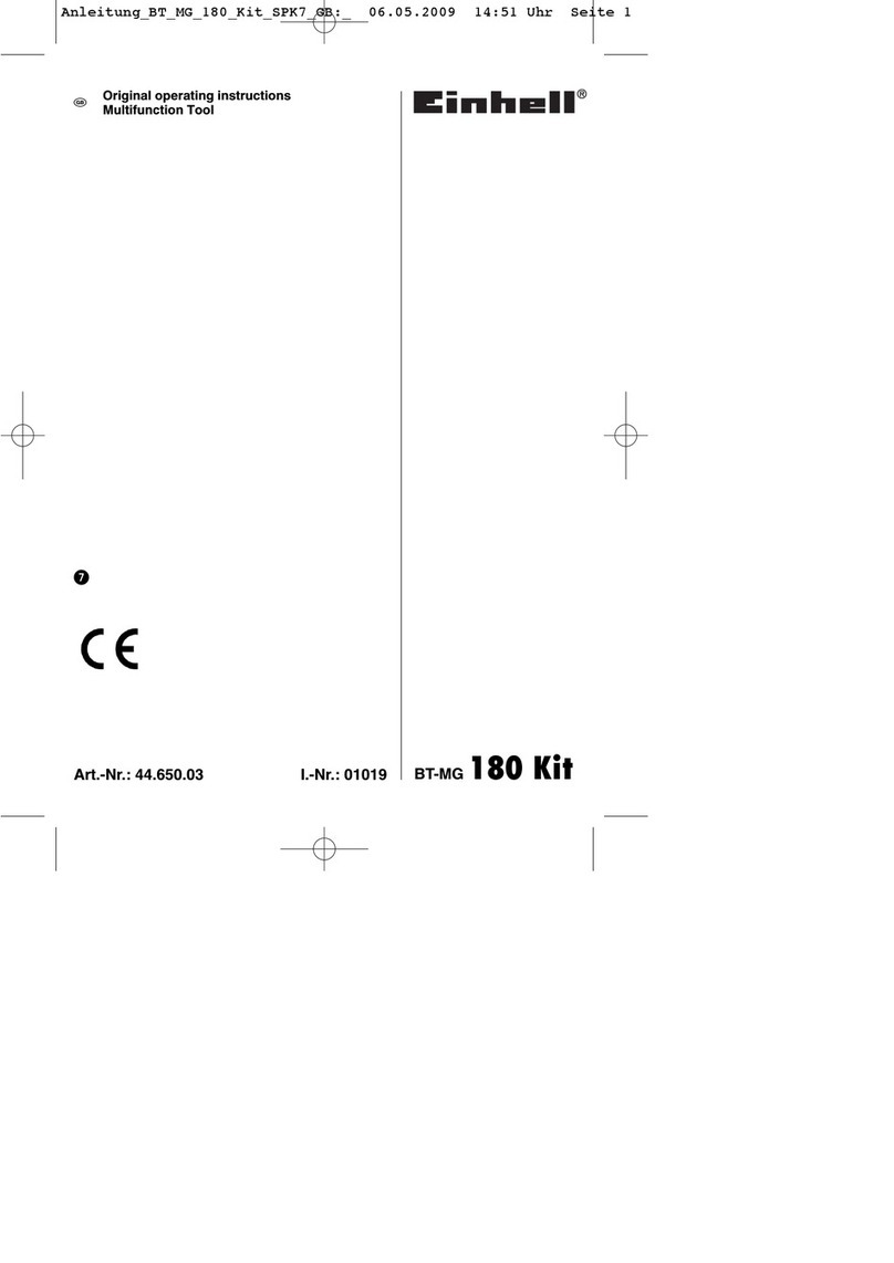 EINHELL BT-MG 180 Kit User manual