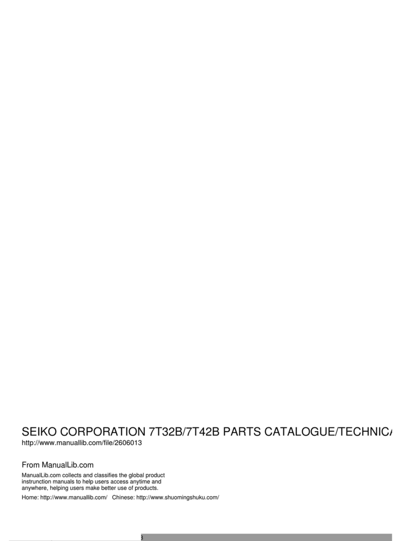 Seiko 7T32B Technical guide & parts catalogue