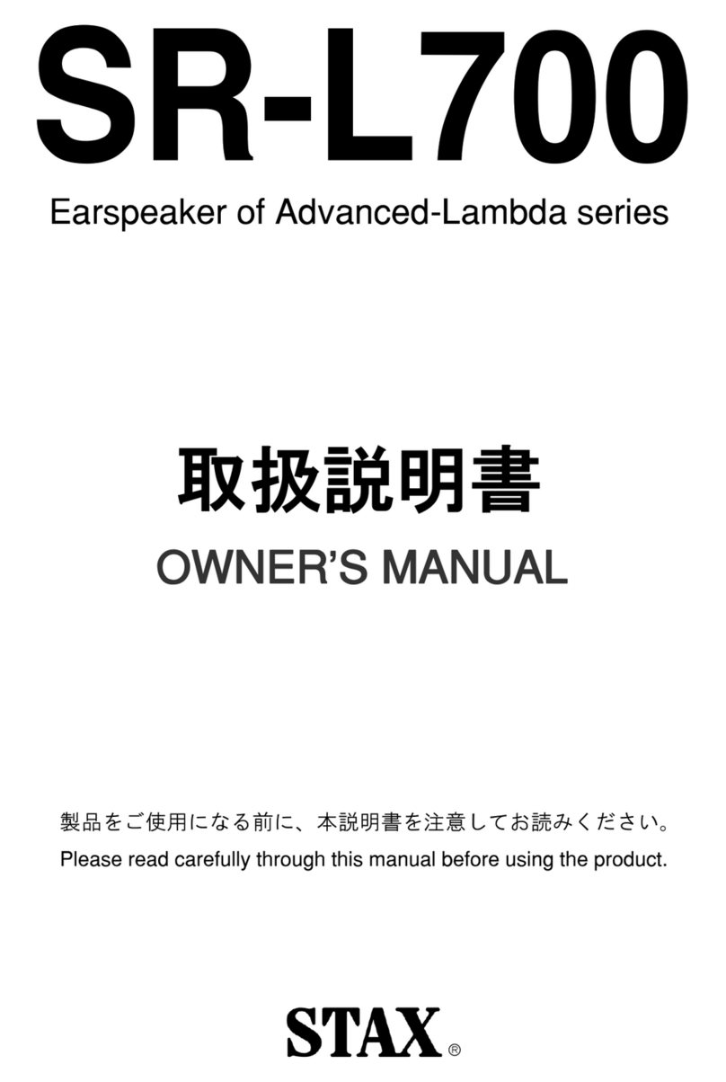 STAX SR-L700 owner's manual