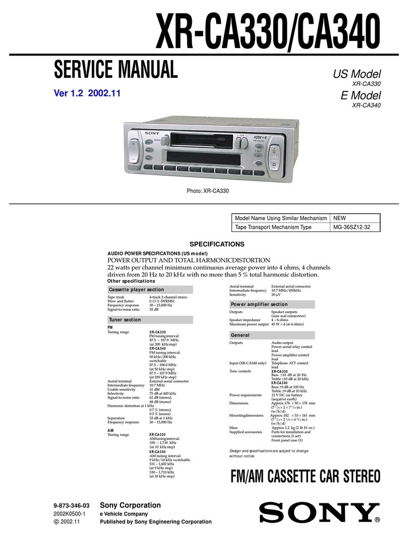 Sony XR-CA330 Installation/Connection User manual