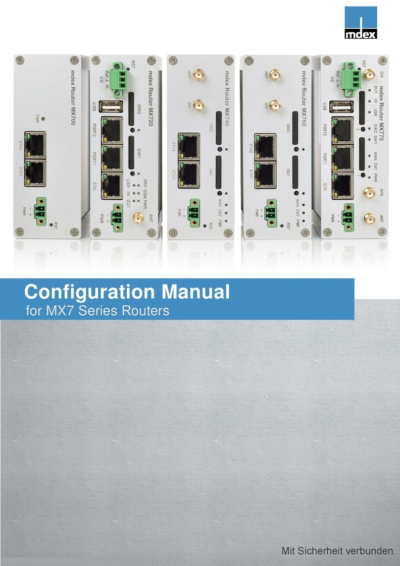 Mdex MX7 series Configuration manual