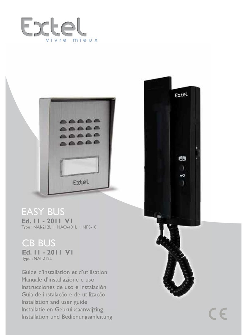 Extel easy bus NAI-212L Installation and user guide