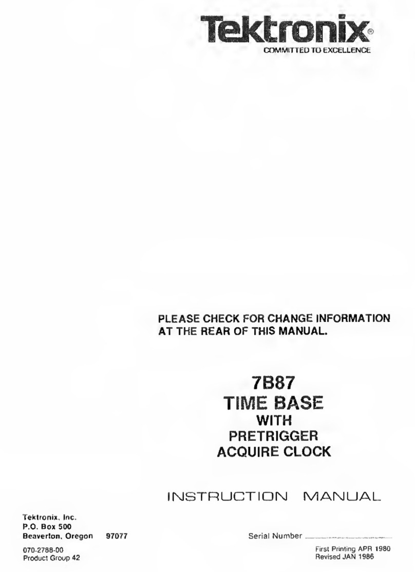 Tektronix 7B87 instruction manual