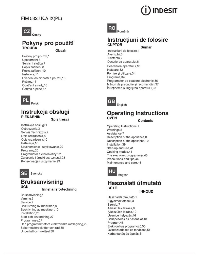 Indesit FIM 532J K.A IX User manual