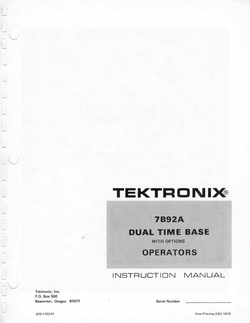 Tektronix 7B92A instruction manual Tektronix 7B92A instruction manual