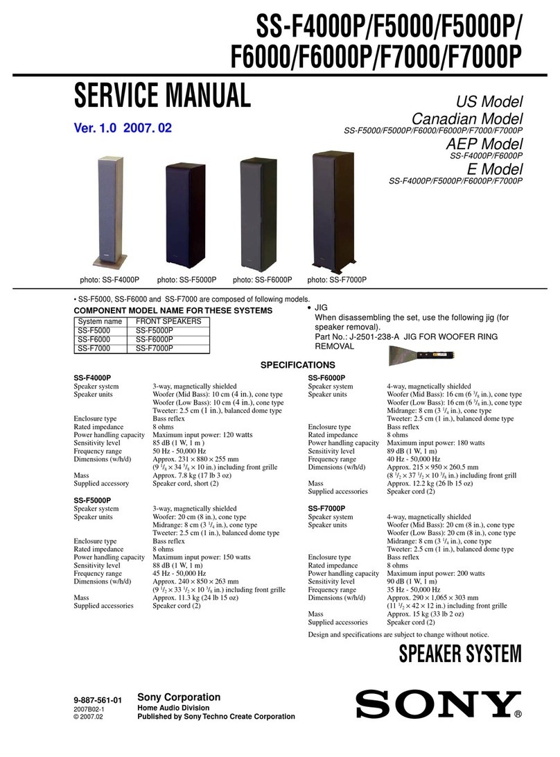Sony ss-f4000p User manual