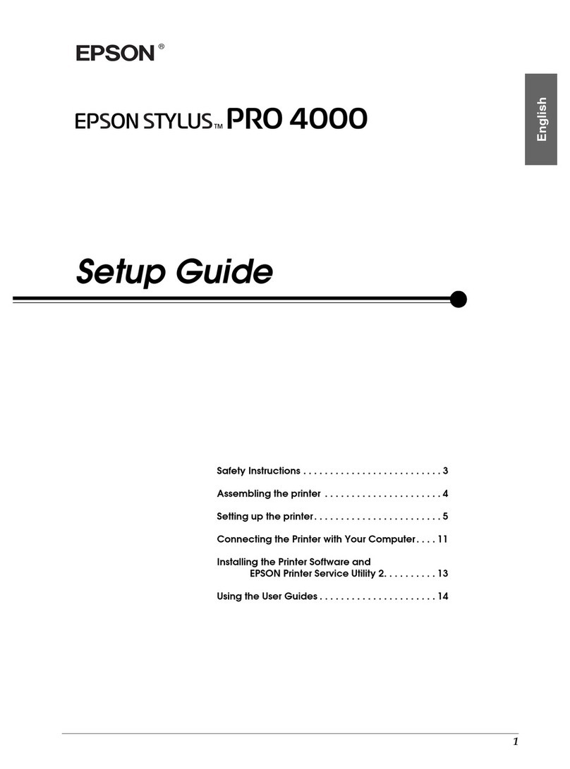 Epson 4000 - Stylus Pro Color Inkjet Printer User manual