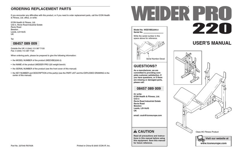 WeiderPro 225 user manual