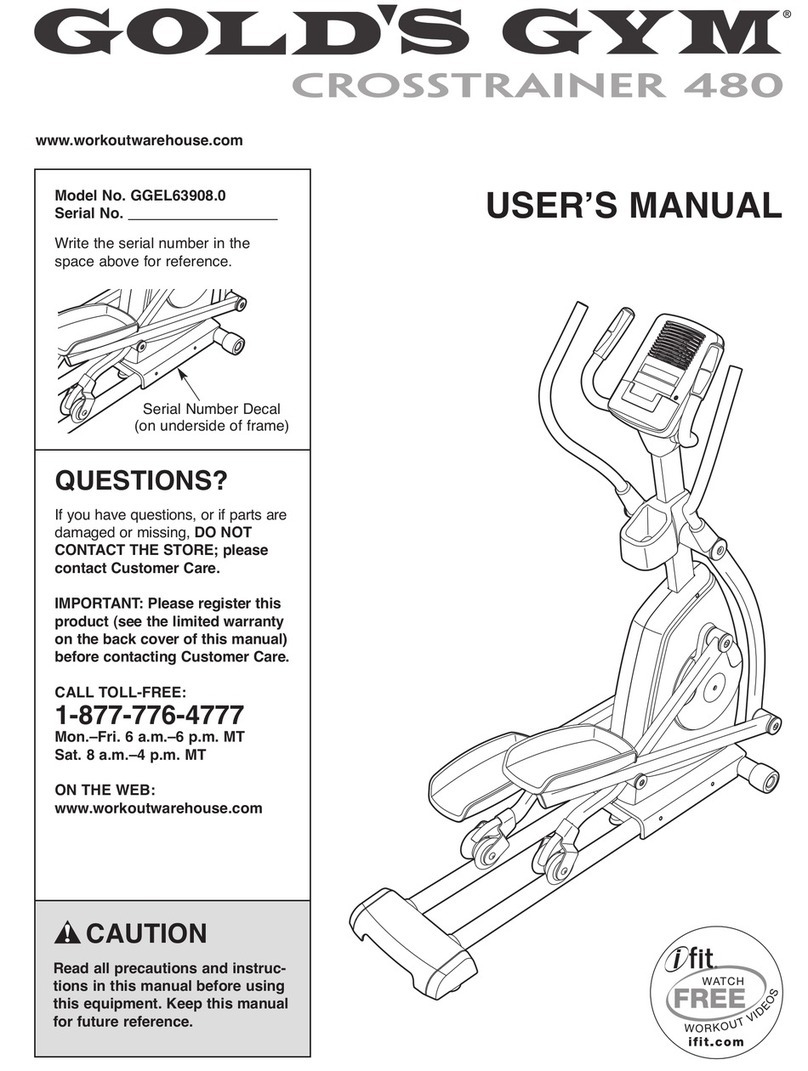 Gold's Gym GGEL63908.0 user manual Gold's Gym GGEL63908.0 user manual