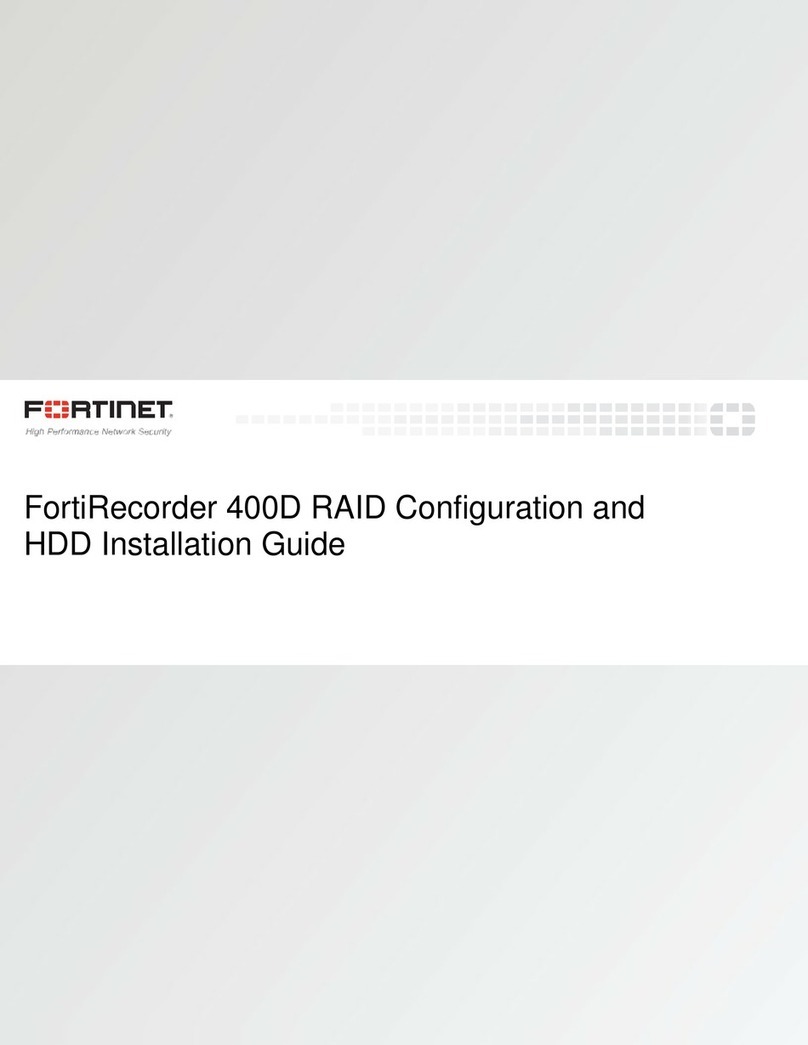 Fortinet FortiRecorder 400D Configuration and installation guide