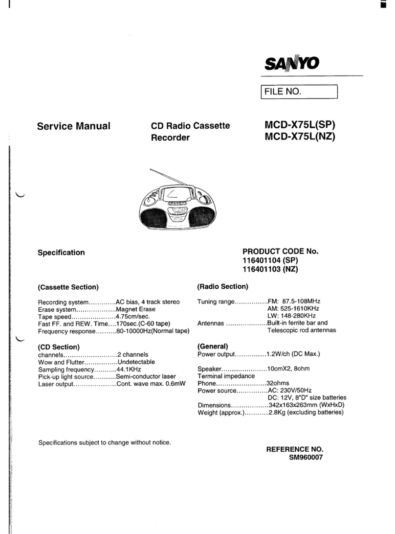 Sanyo MCD-X75L User manual Sanyo MCD-X75L User manual