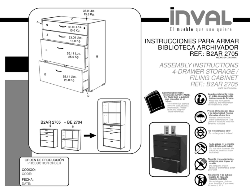 Inval B2AR 2705 Assembly instructions Inval B2AR 2705 Assembly instructions
