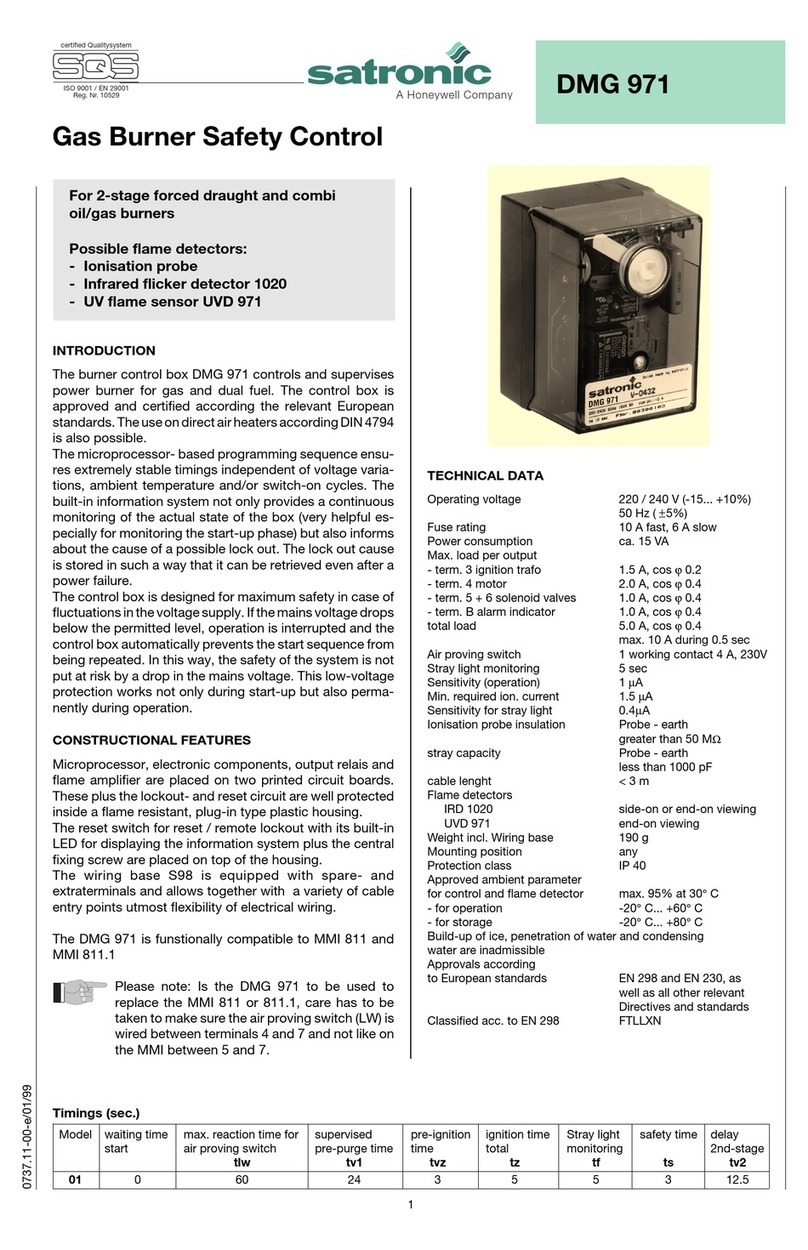 Honeywell satronic DMG 971 Instructions for use
