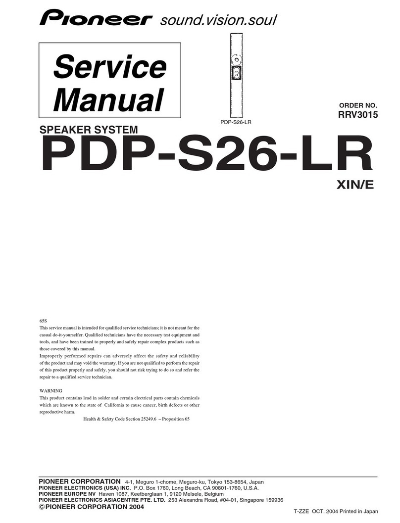 Pioneer PDP-S26-LR User manual