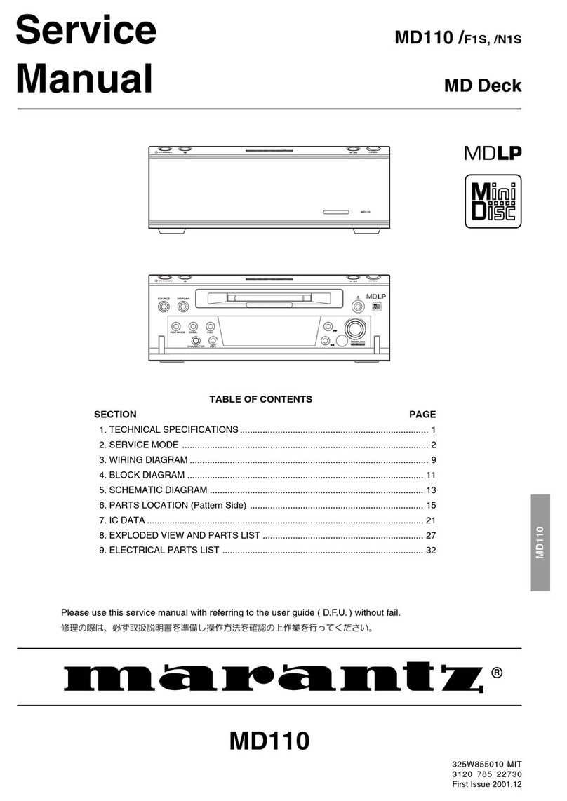 Marantz MD110 Service manual
