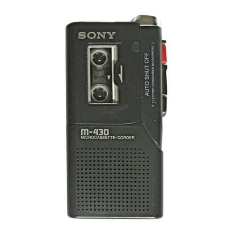 Sony M-430 - Microcassette Recorder User manual