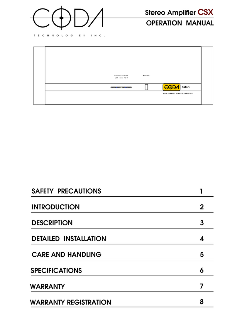 Coda CSX Operation manual