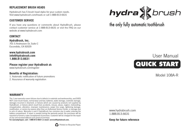 Hydra Brush 108A-R user manual Hydra Brush 108A-R user manual