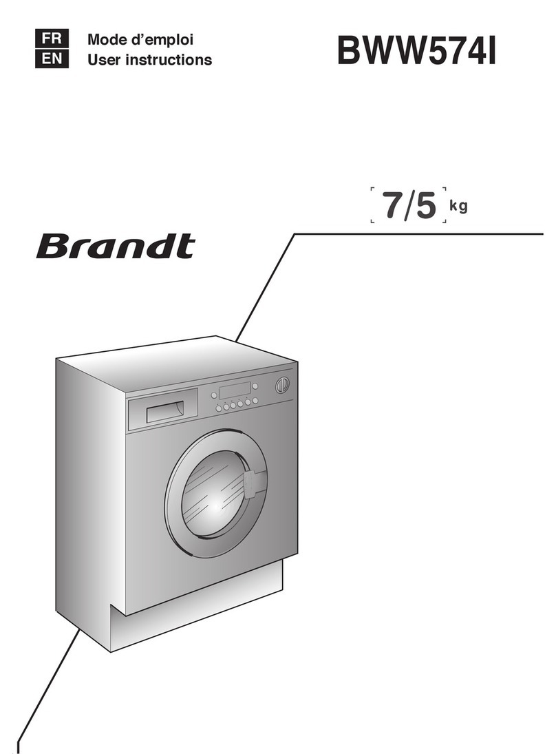 Brandt BWW574I User manual