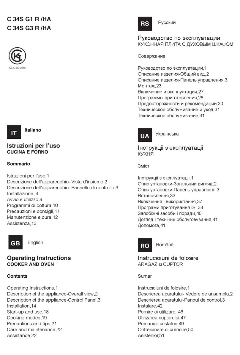 Hotpoint Ariston C 34S G1 R /HA operating instructions