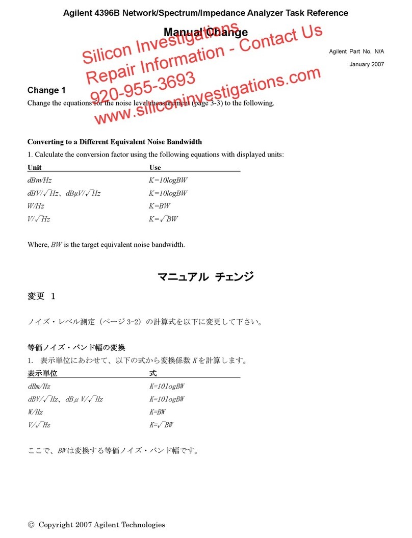 Agilent Technologies Agilent 4396B manual