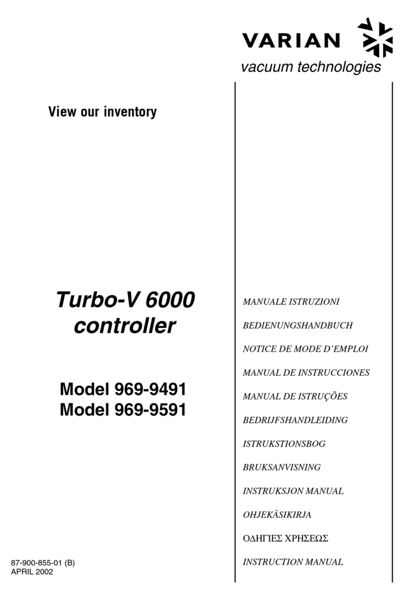 Varian Turbo-V 6000 User manual