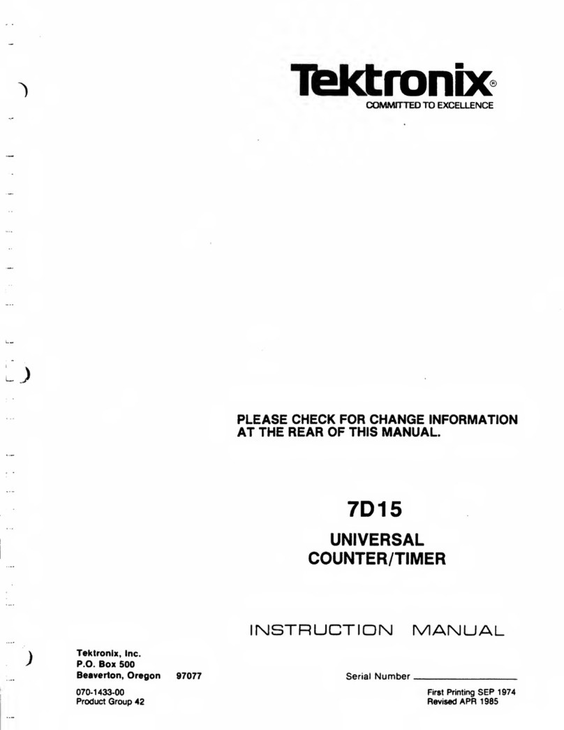 Tektronix 7D15 User manual