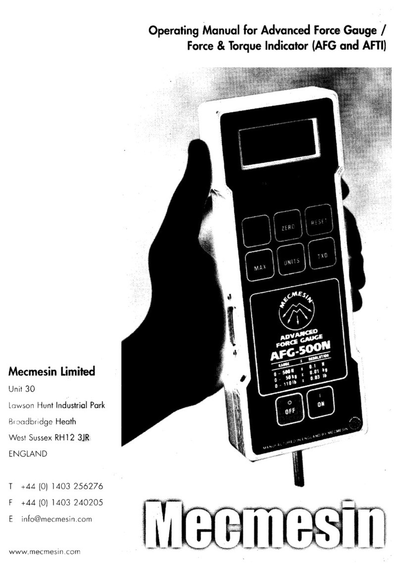 Mecmesin AFG Series Operation manual