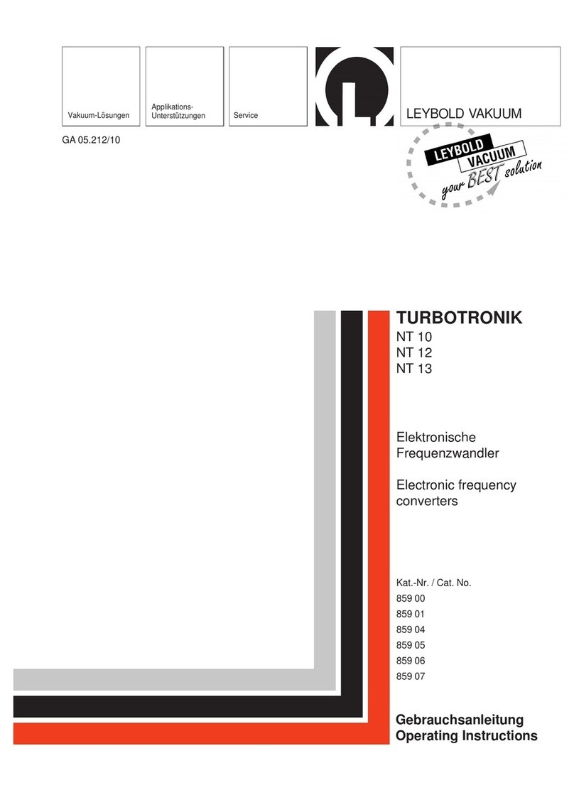 Leybold vacuum TURBOTRONIK NT 10 operating instructions