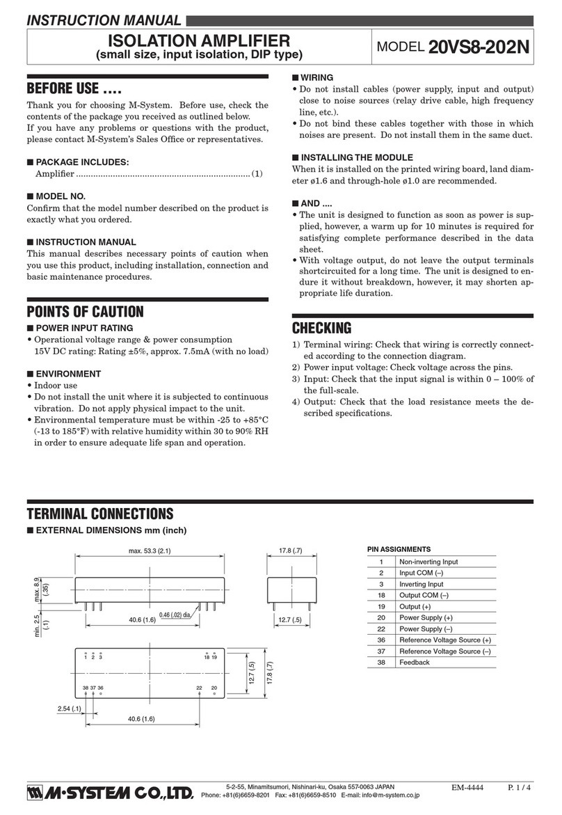 M-system 20VS8-202N instruction manual