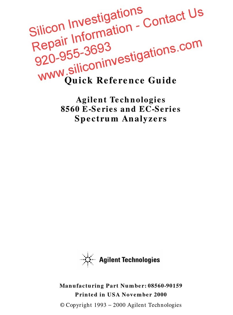Agilent Technologies 8560 E-Series User manual