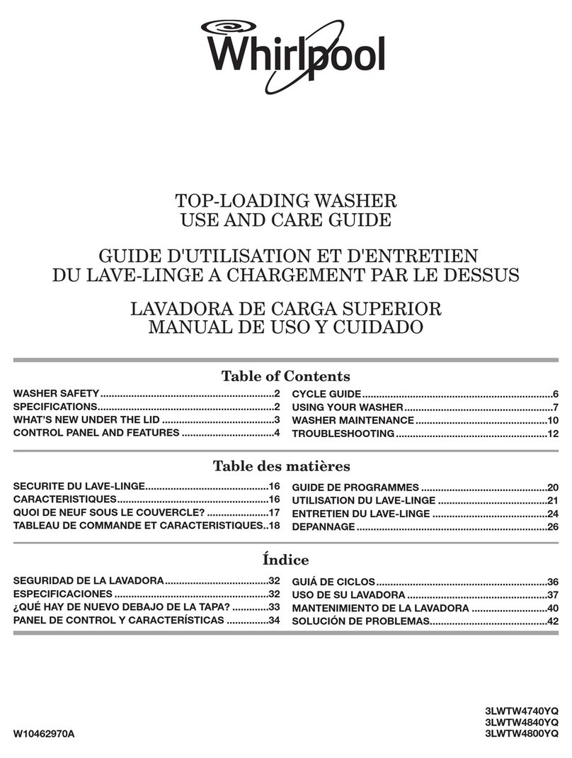 Whirlpool 3LWTW4740YQ User manual Whirlpool 3LWTW4740YQ User manual