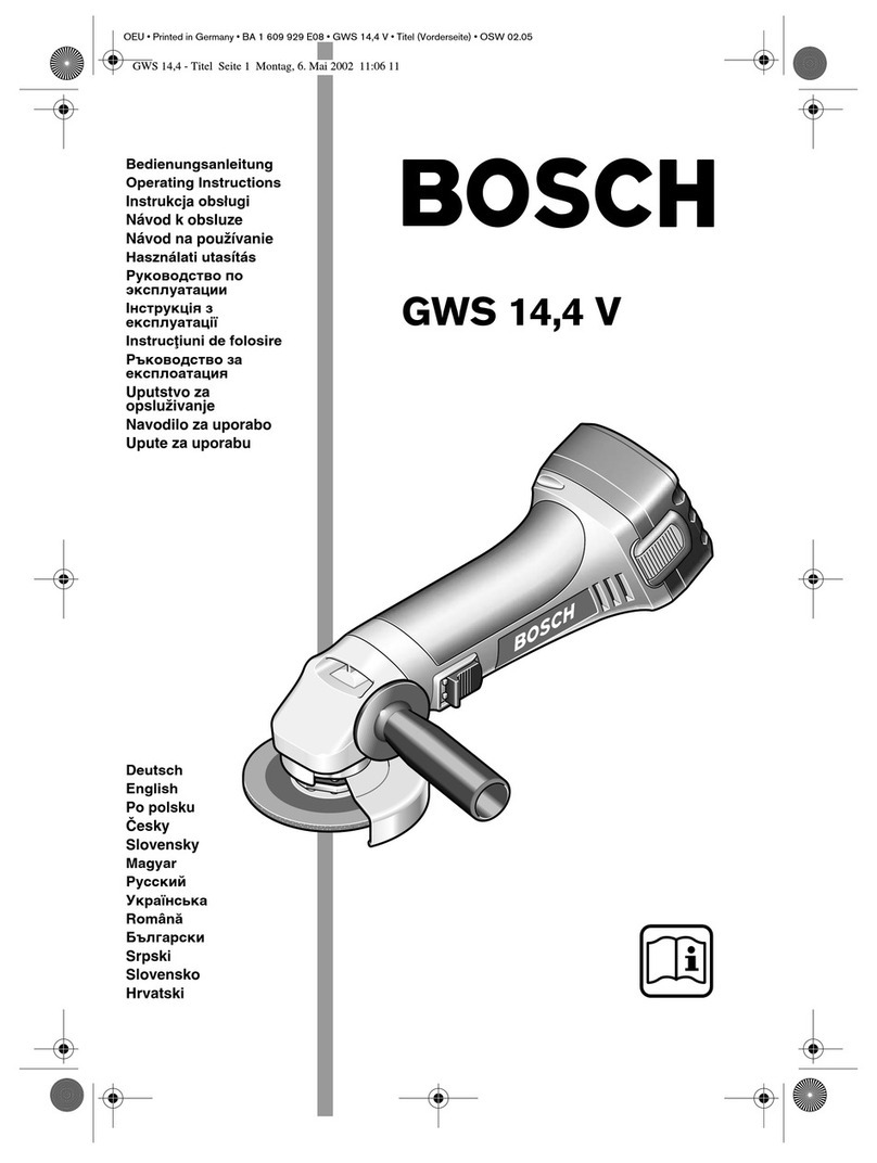 Bosch GWS 14,4 V PROFESSIONAL operating instructions