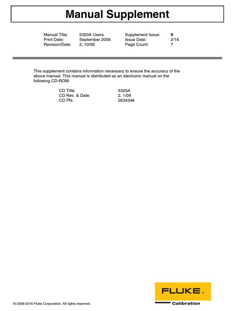 Fluke 5320A User manual Fluke 5320A User manual
