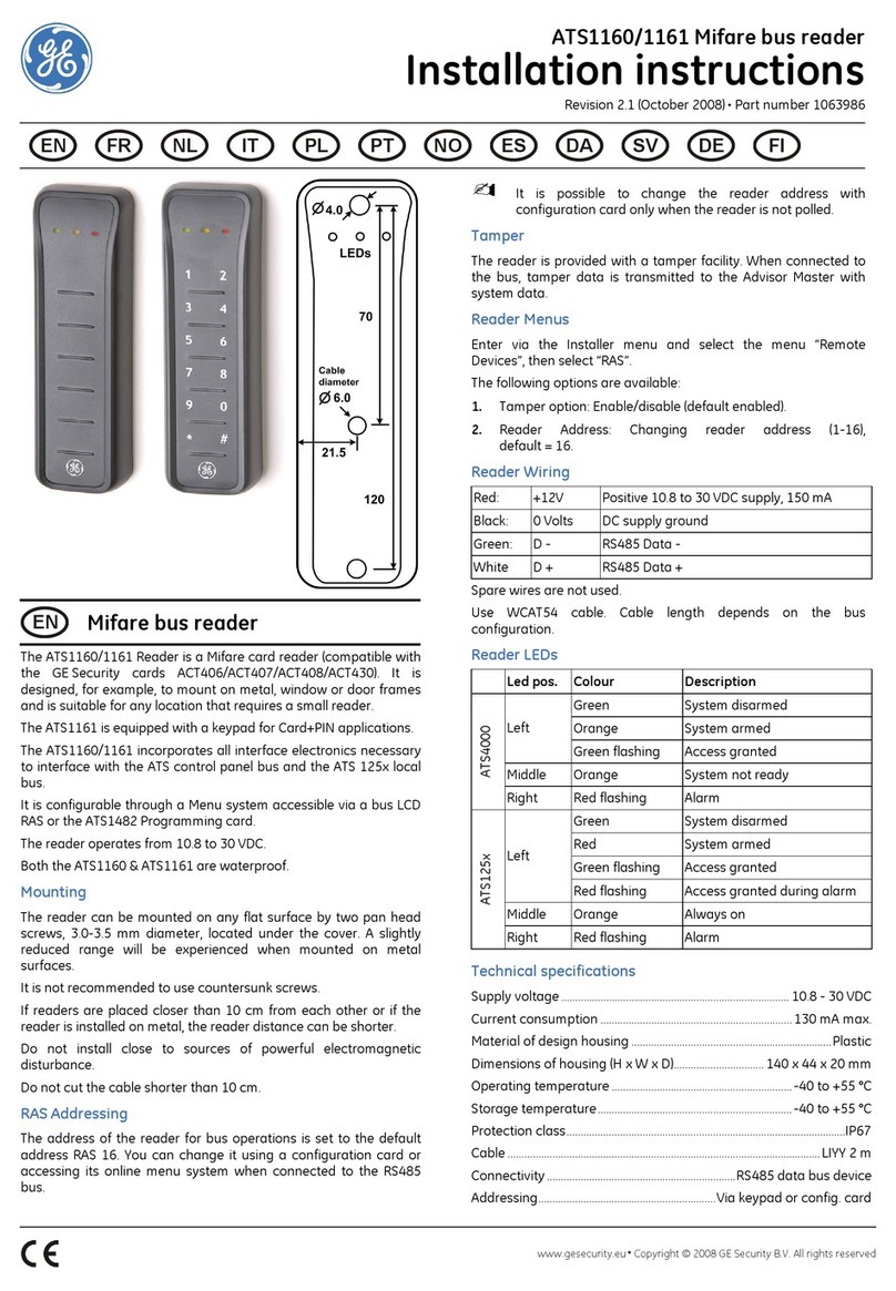 GE ARS1160 User manual