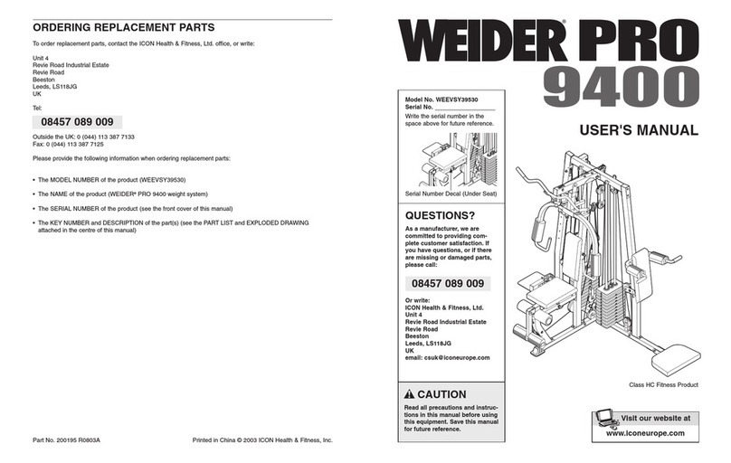 WeiderPro 9400 user manual