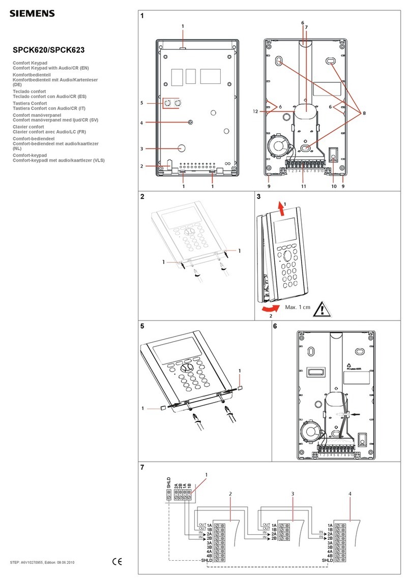 Siemens SPCK620 User manual