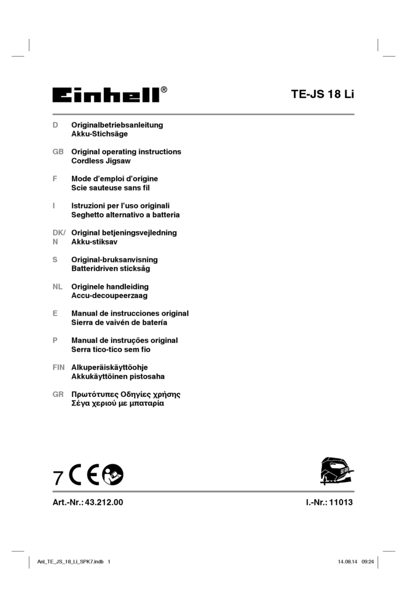 EINHELL TE-JS 18 Li User manual