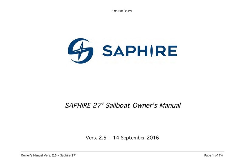 SAPHIRE BOATS Saphire 27' owner's manual