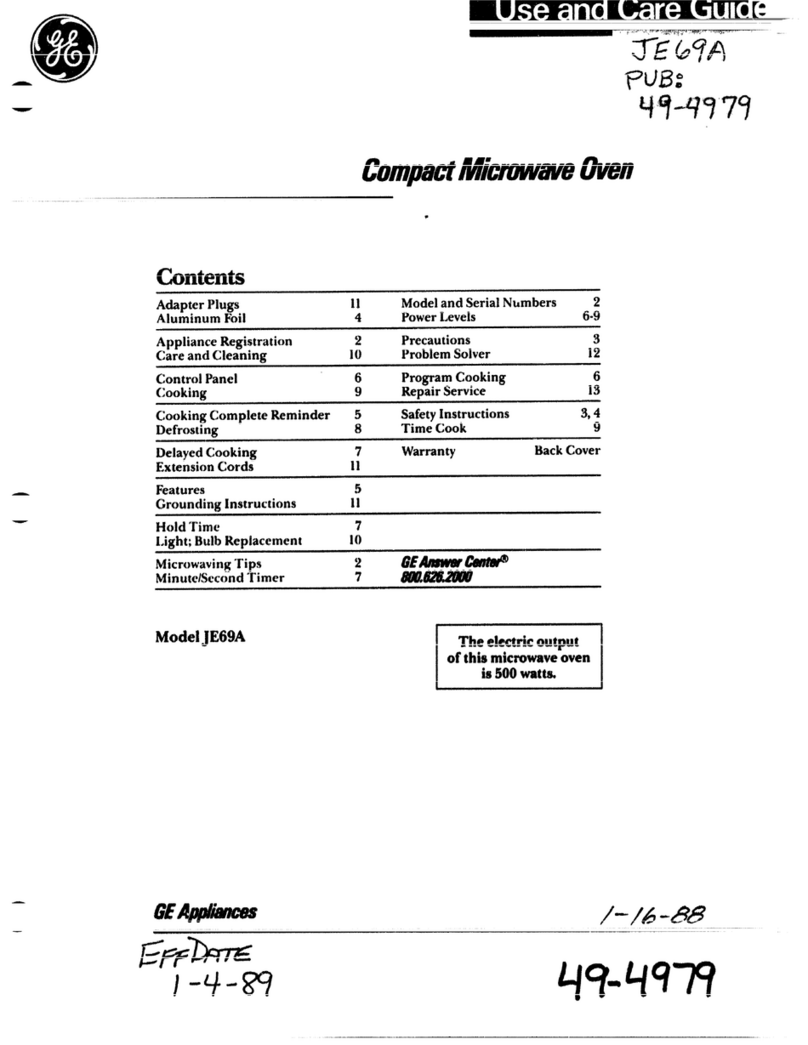 GE JE69A User manual