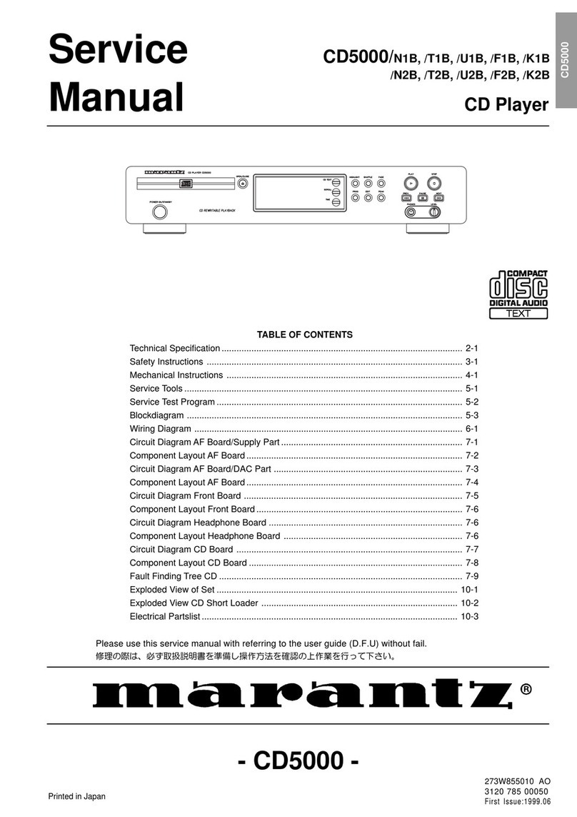 Marantz CD-5000 User manual