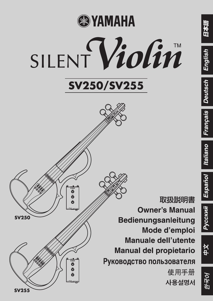 Yamaha Silent Violin SV255 owner's manual