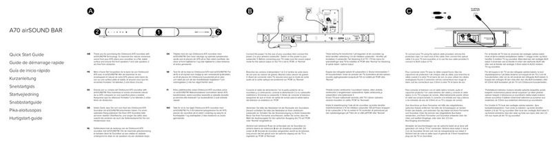 Orbitsound A70 airSOUND BAR User manual Orbitsound A70 airSOUND BAR User manual