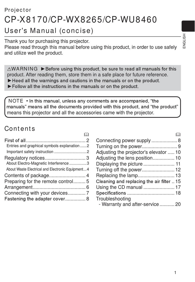 Hitachi CP-WU8460 user manual