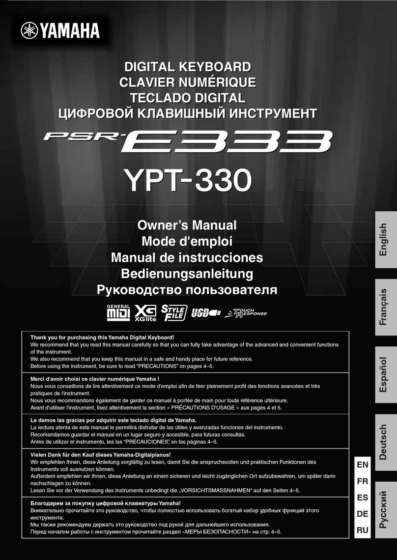 Yamaha YPT-330 User manual
