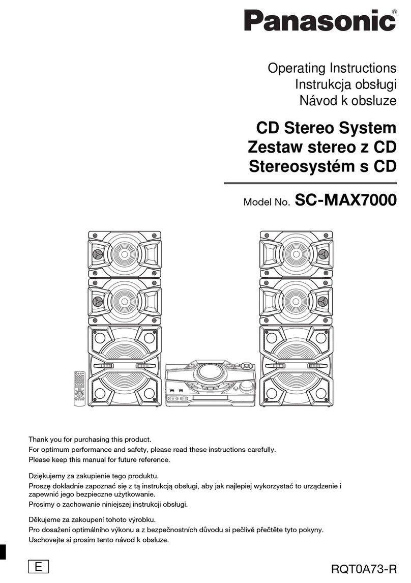 Panasonic SC-MAX7000E User manual