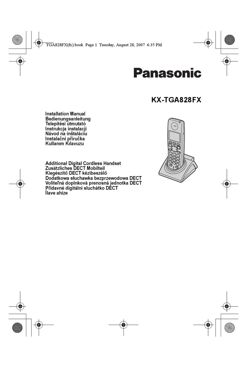 Panasonic KX-TGA828FX installation manual