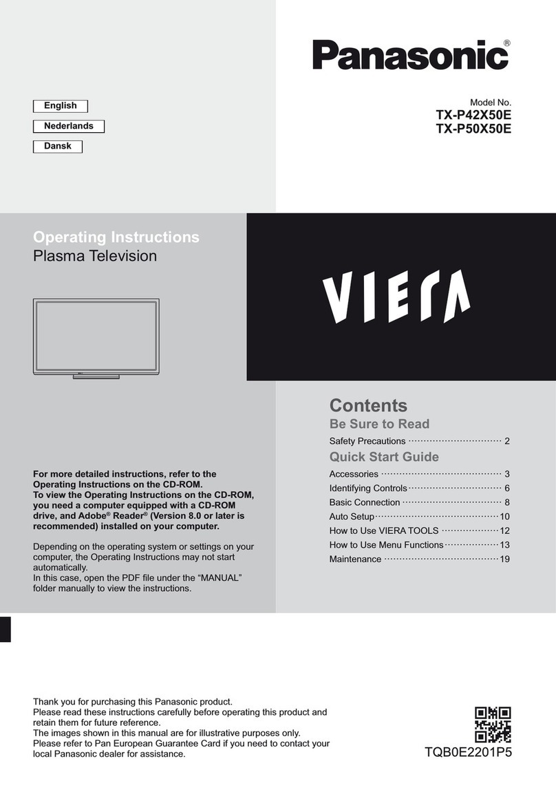 Panasonic Viera TX-P50X50E User manual