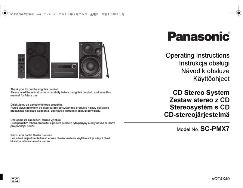 Panasonic SC-PMX7 User manual