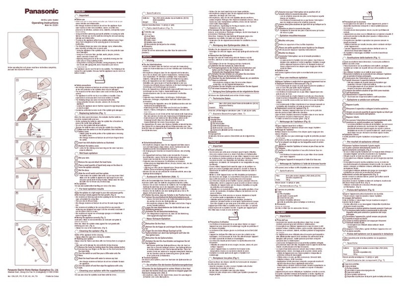 Panasonic ES2081 User manual